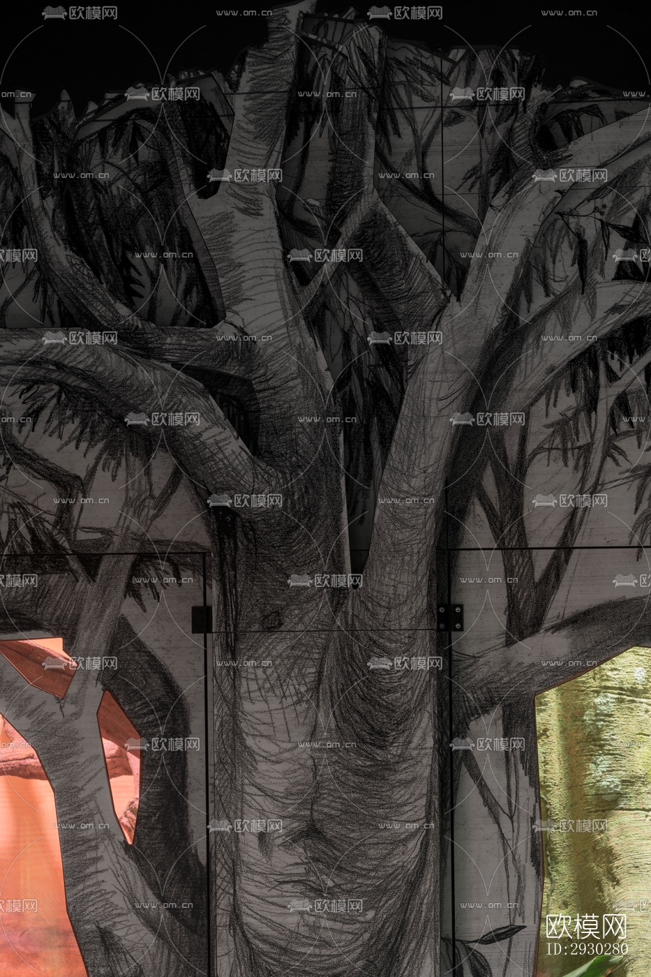 现代展览展厅效果图下载（渲染图2）