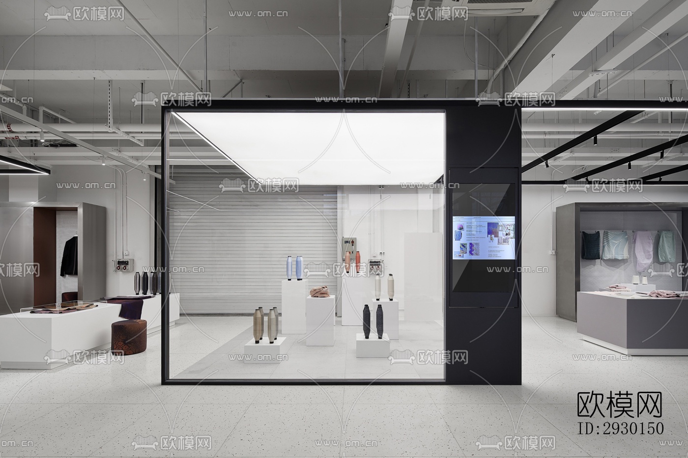 现代展览展厅效果图下载（渲染图8）