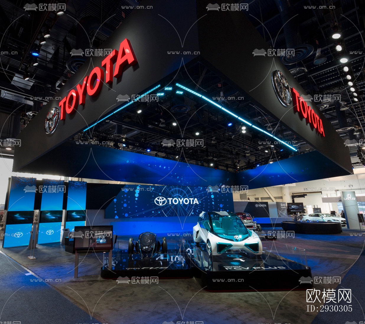 现代展览展厅效果图下载（渲染图1）