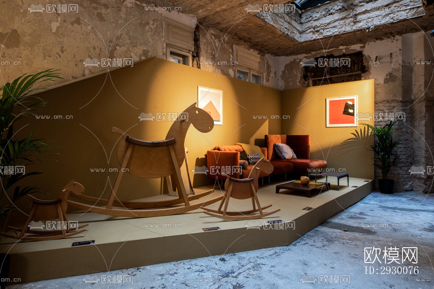 工业风展览展厅效果图下载（渲染图5）