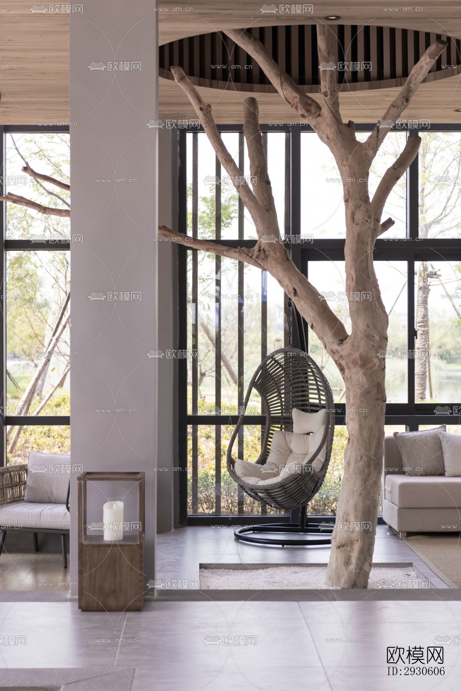 新中式酒店民宿效果图下载（渲染图20）