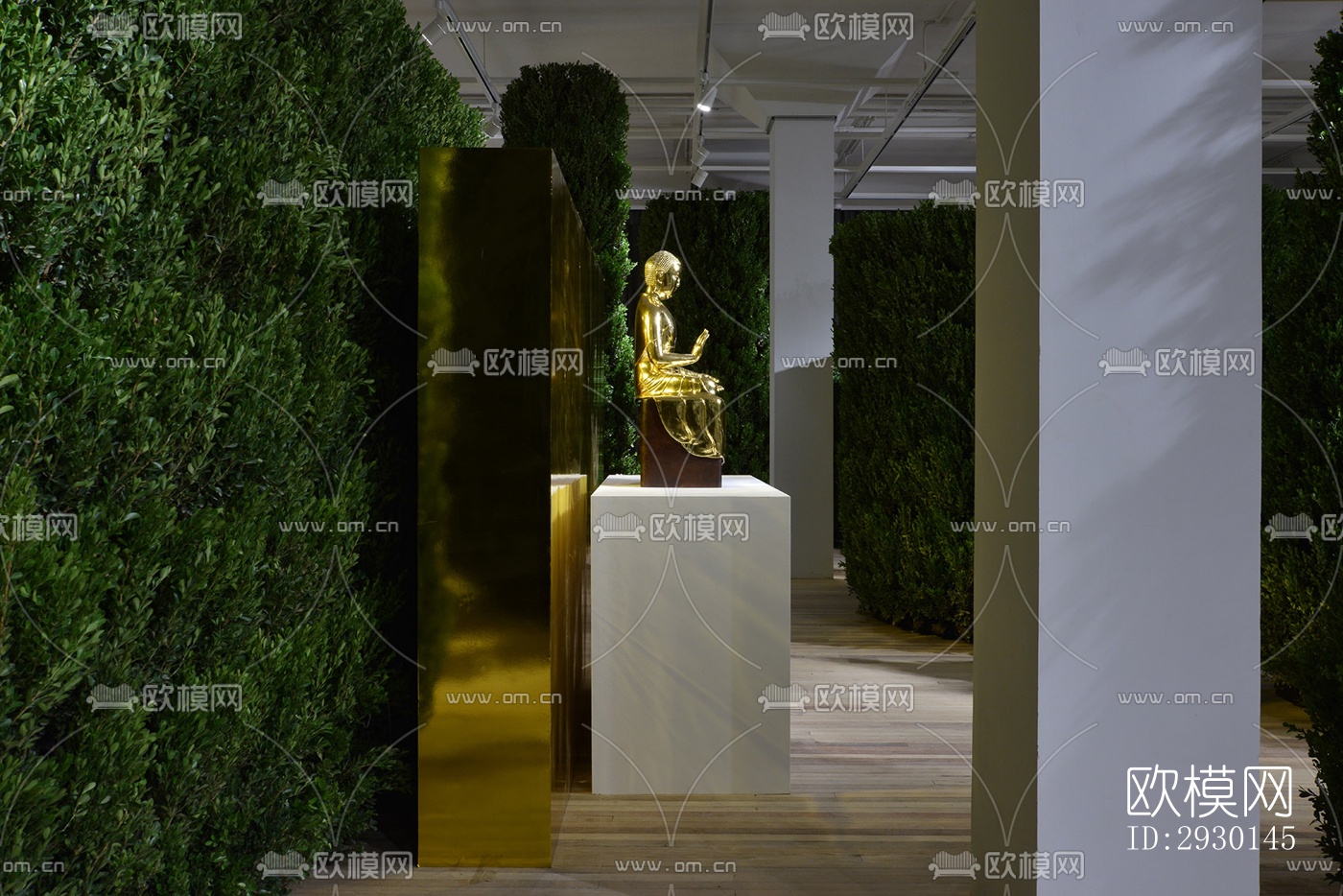 现代展览展厅效果图下载（渲染图2）