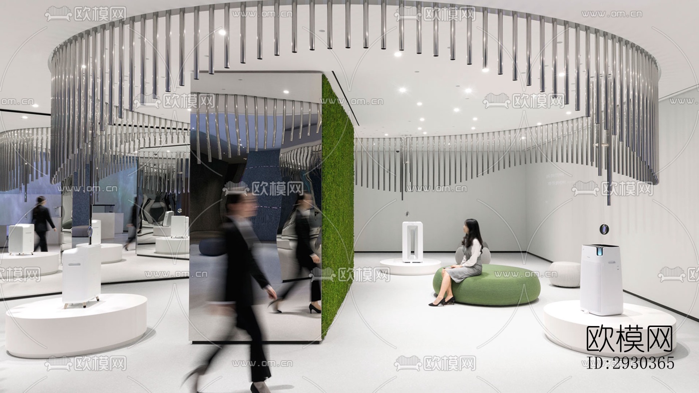 现代展览展厅效果图下载（渲染图1）