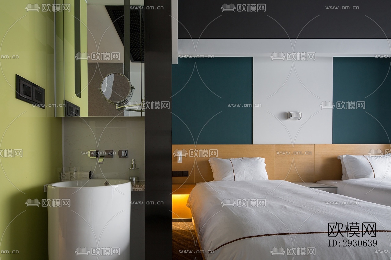 现代酒店民宿效果图下载（渲染图12）