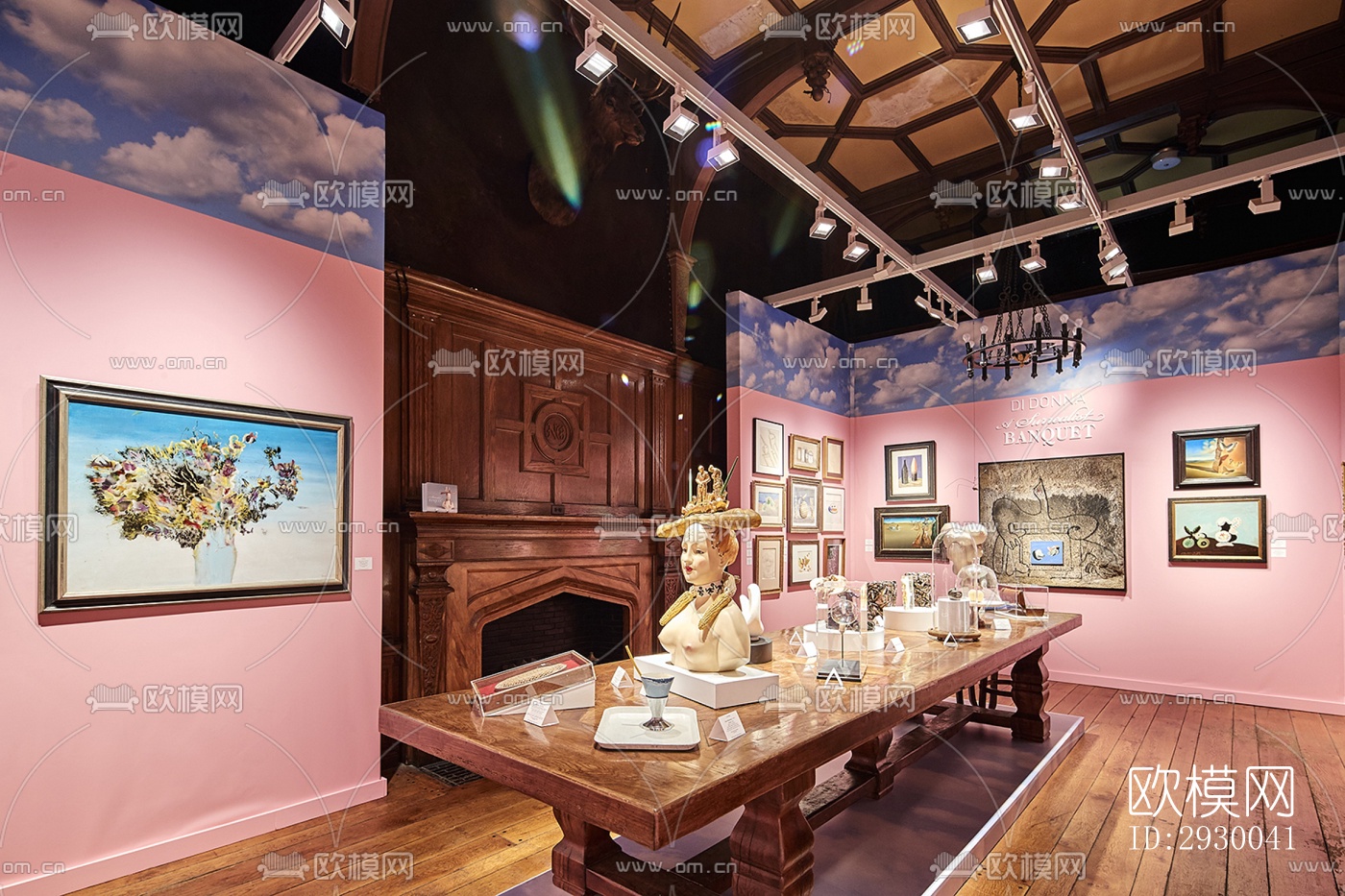 后现代展览展厅效果图下载（渲染图2）