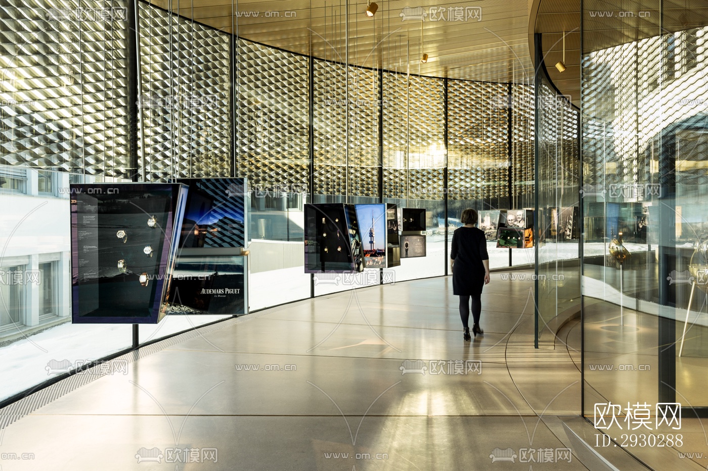 现代展览展厅效果图下载（渲染图4）