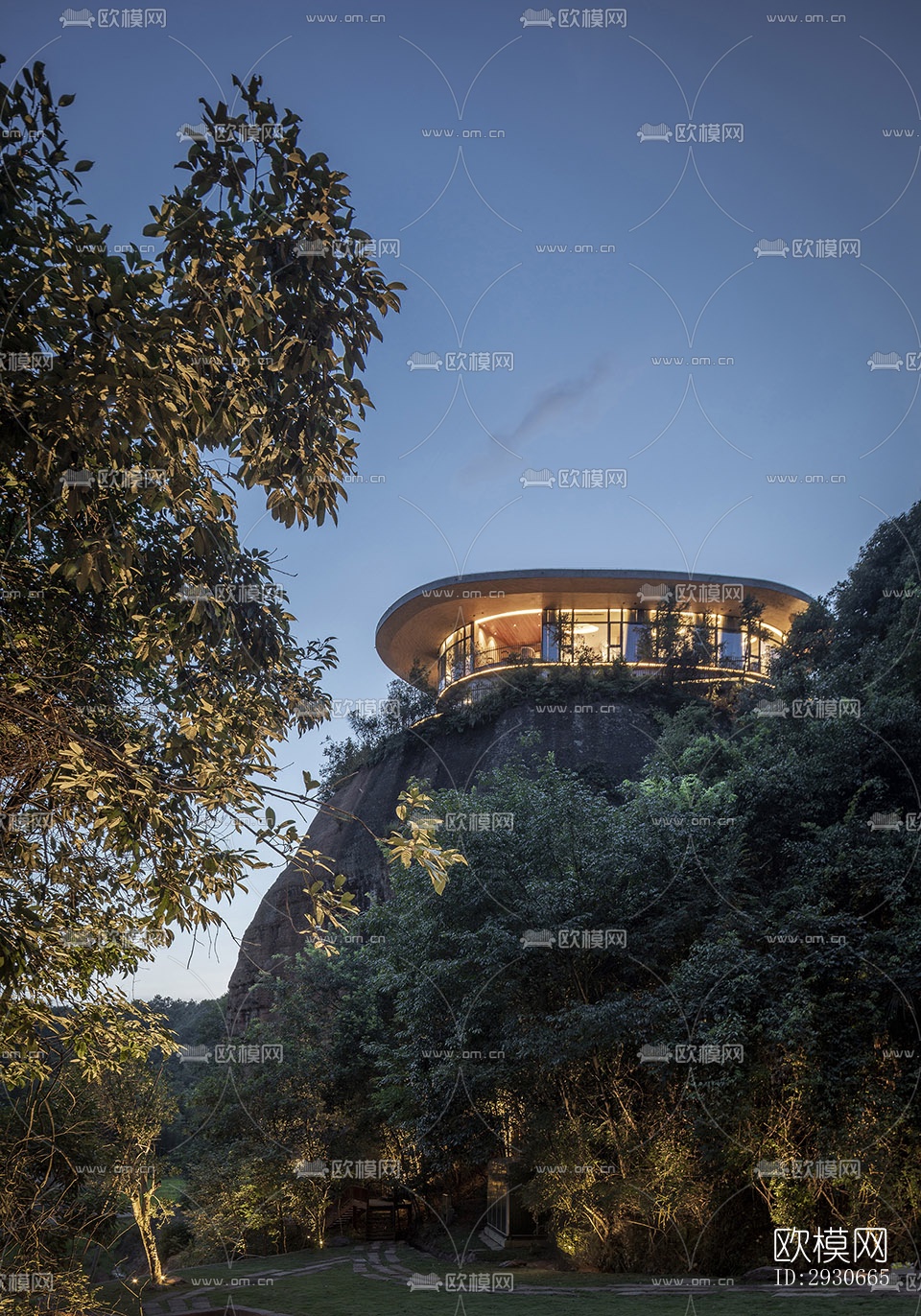 现代酒店民宿效果图下载（渲染图4）