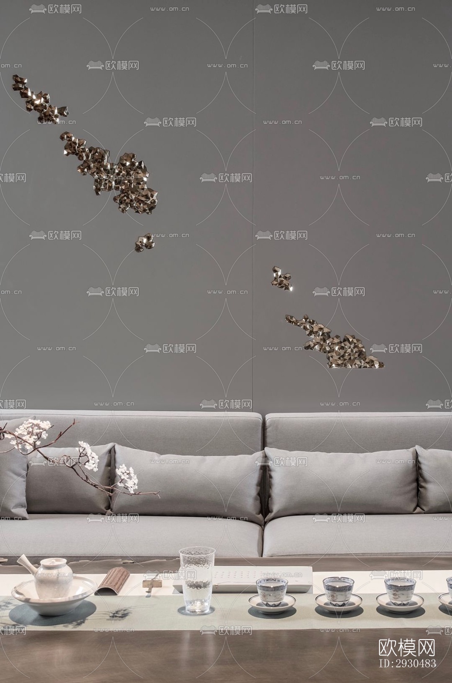 中式酒店民宿效果图下载（渲染图1）