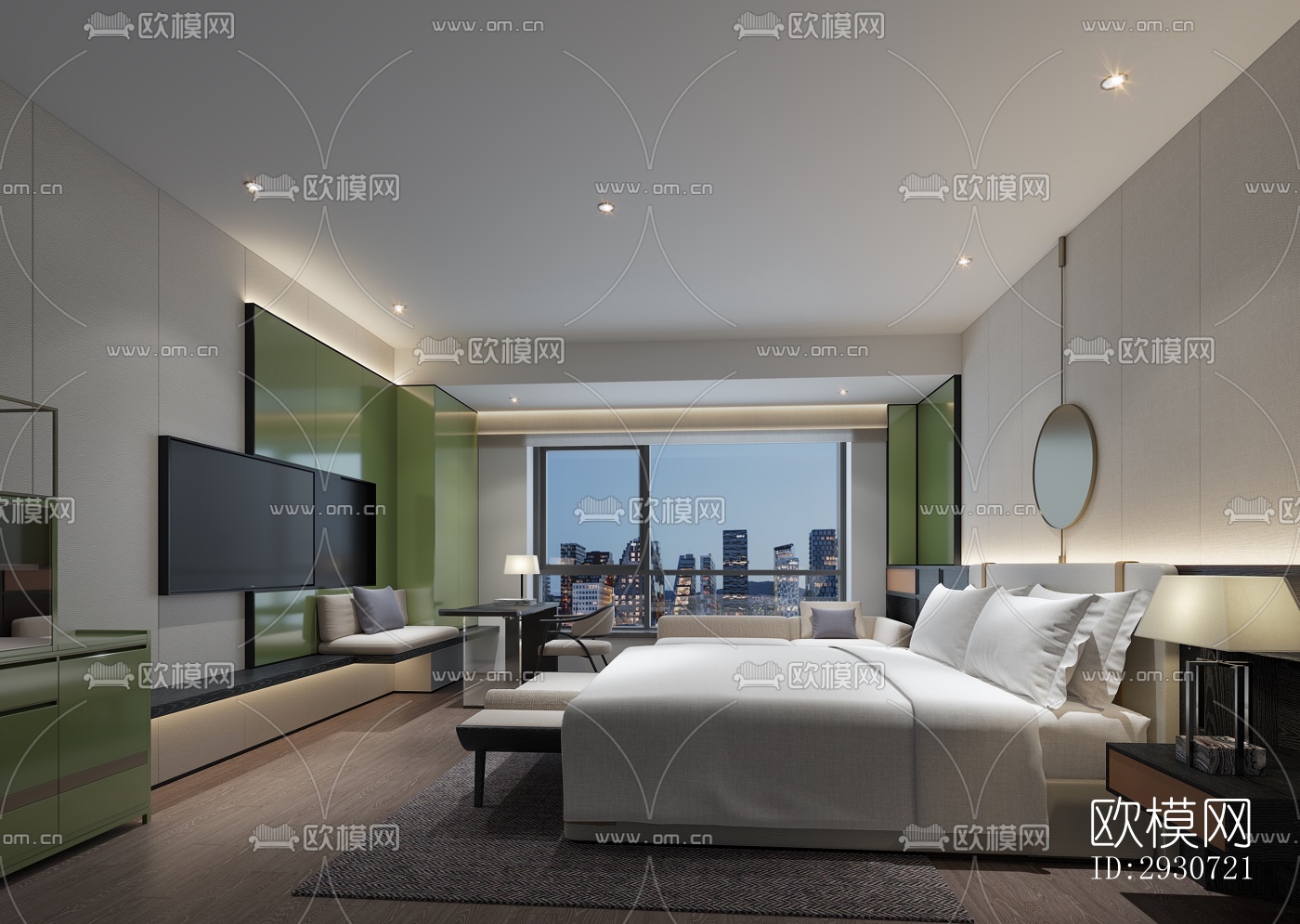 现代酒店民宿效果图下载（渲染图3）