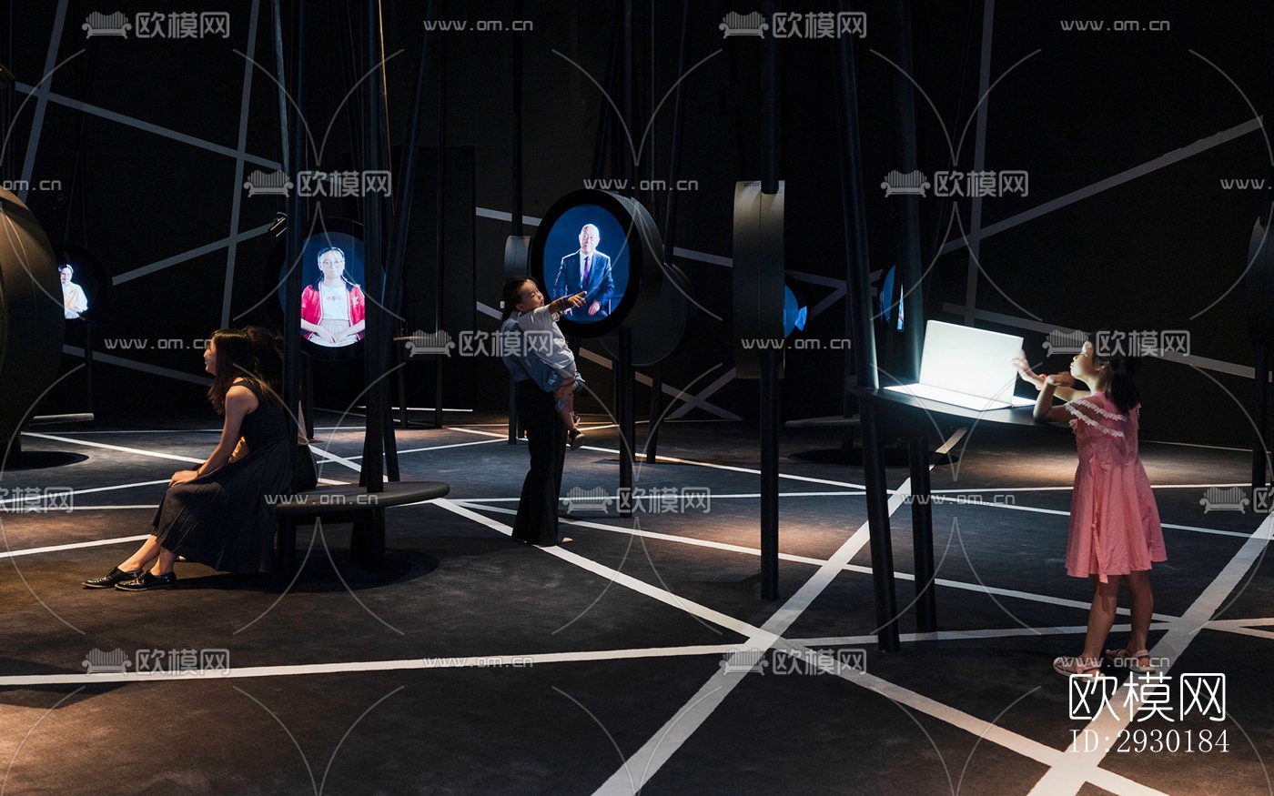 现代展览展厅效果图下载（渲染图5）