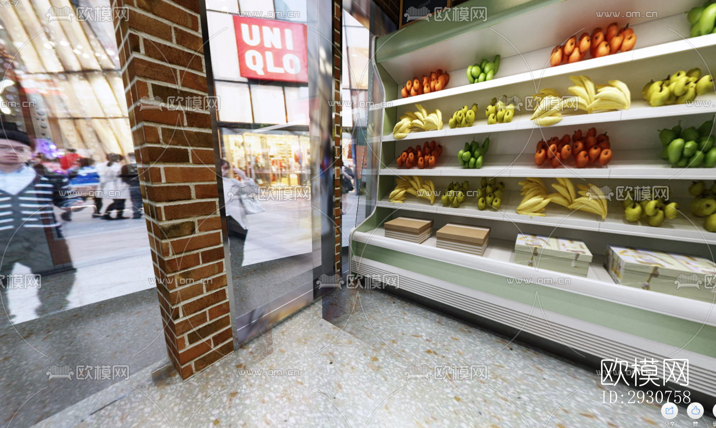 工业风零售店铺效果图下载（渲染图2）