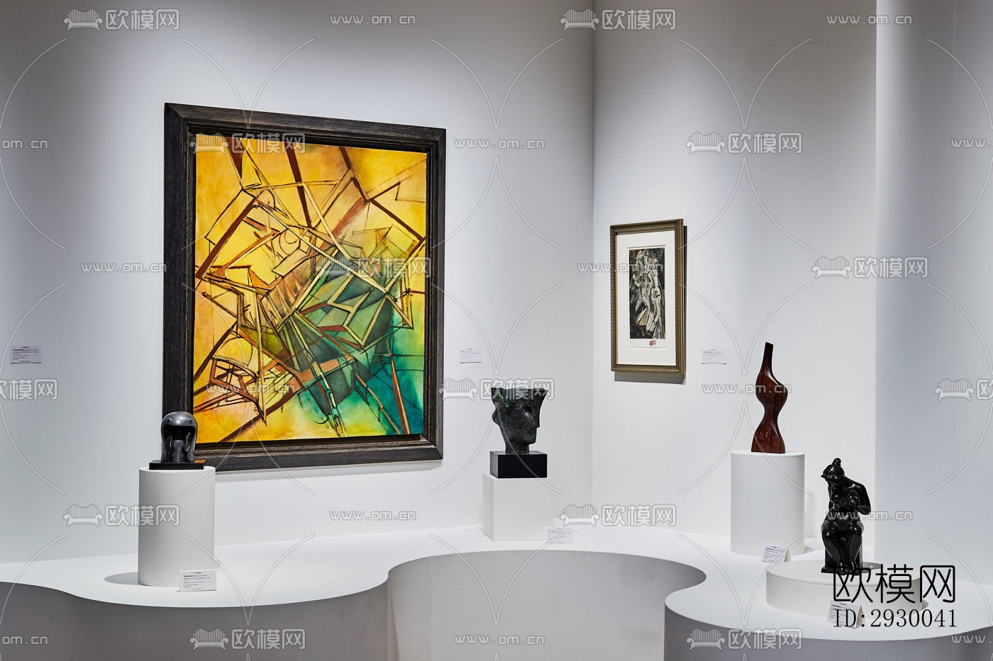 后现代展览展厅效果图下载（渲染图7）