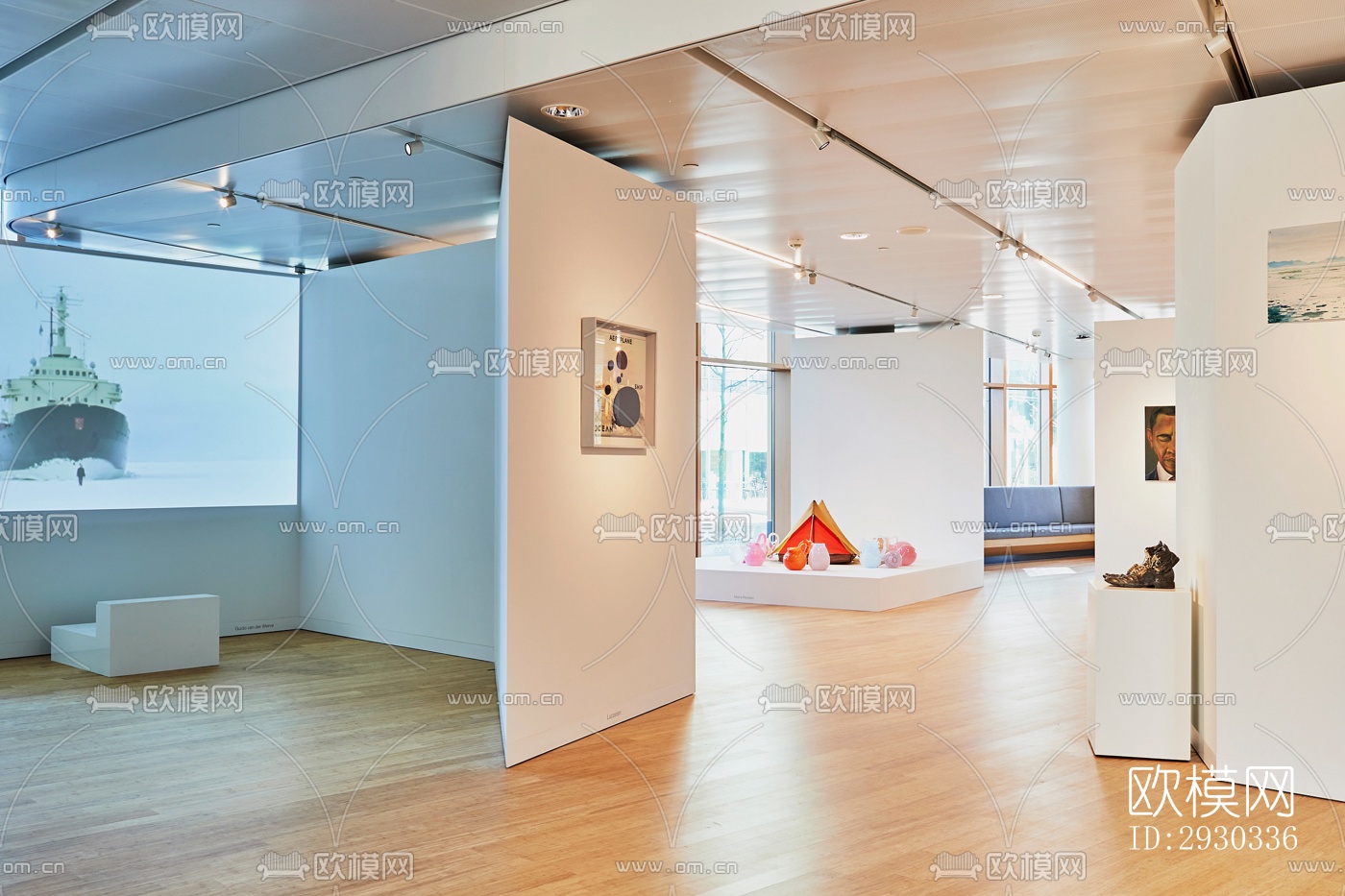 现代展览展厅效果图下载（渲染图6）