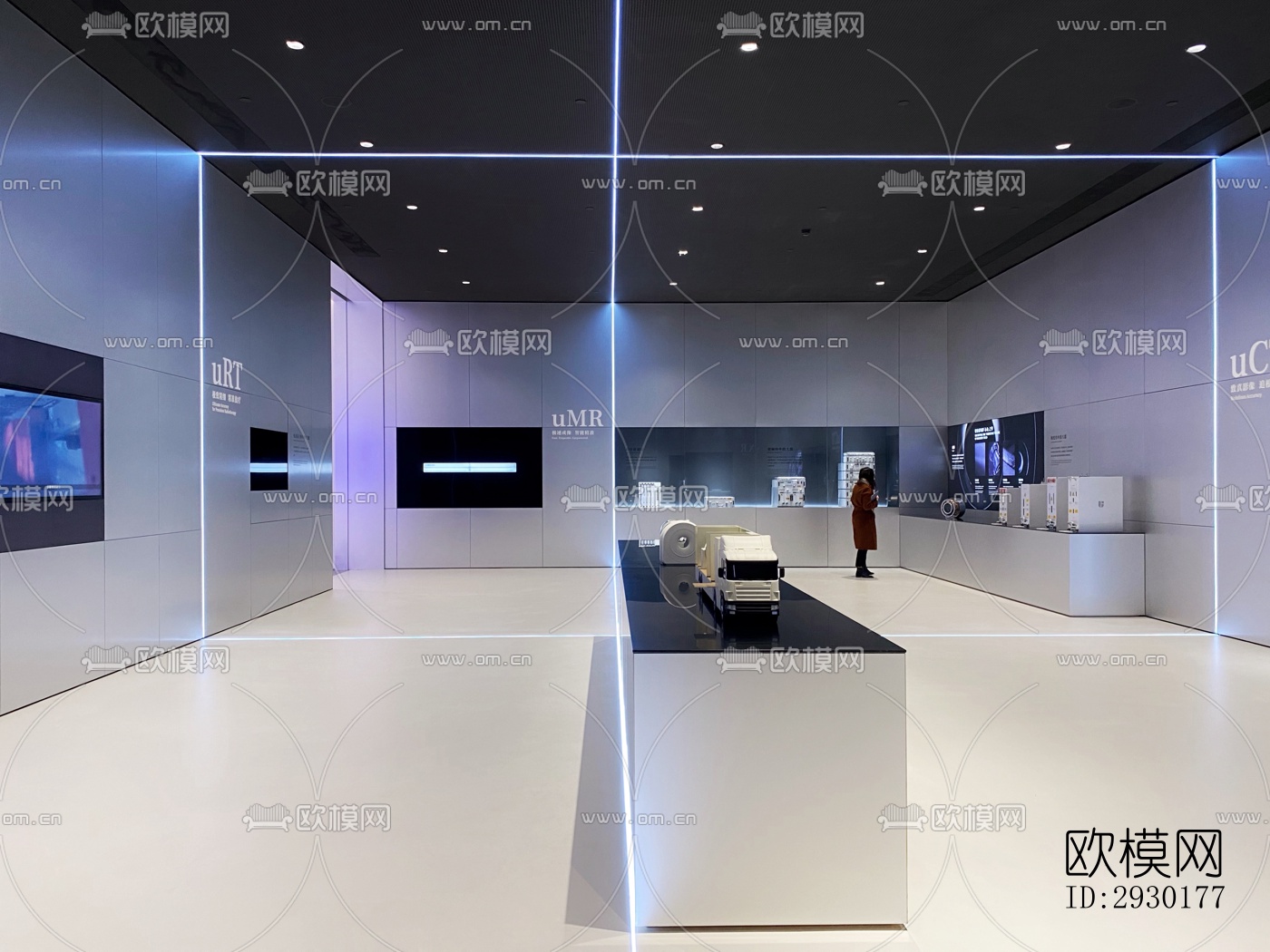 现代展览展厅效果图下载（渲染图4）