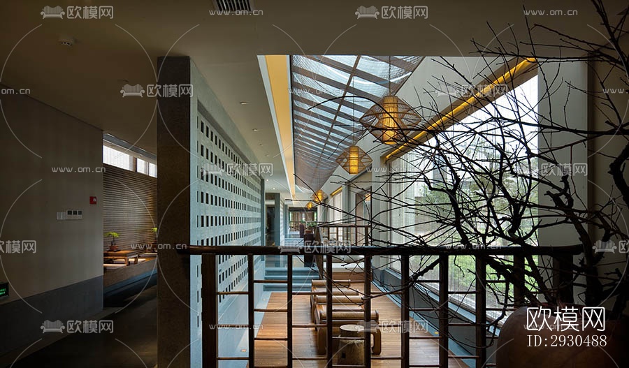 中式酒店民宿效果图下载（渲染图15）