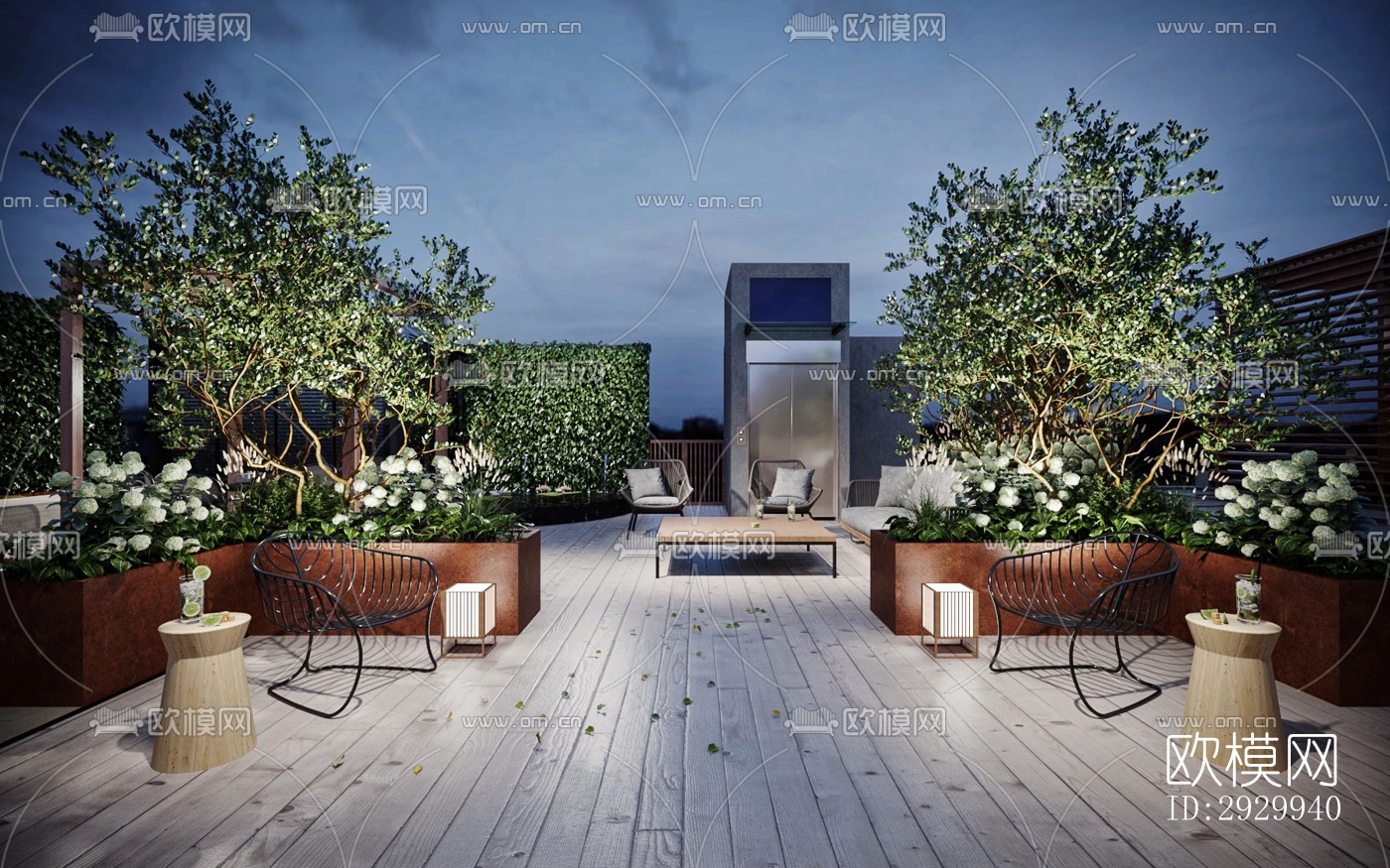 现代居住景观效果图下载（渲染图4）