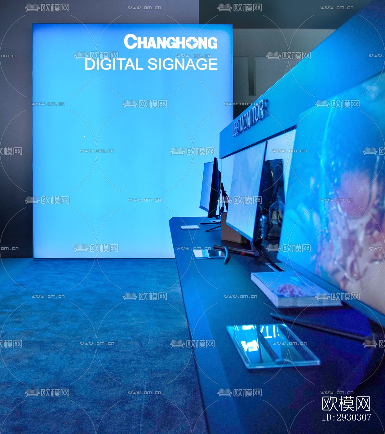 现代展览展厅效果图下载（渲染图4）