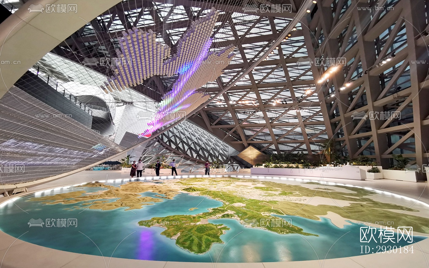 现代展览展厅效果图下载（渲染图9）