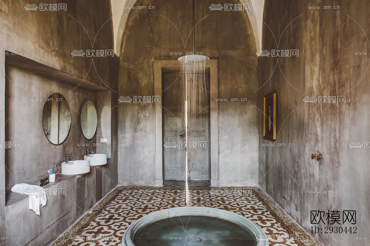 中古风酒店民宿效果图下载（渲染图9）