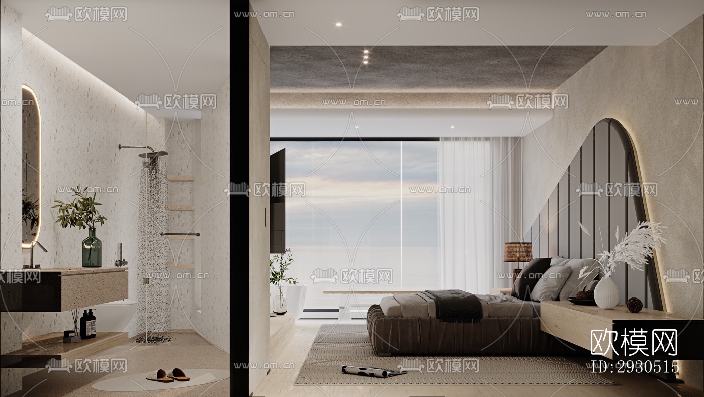 侘寂酒店民宿效果图下载（渲染图9）