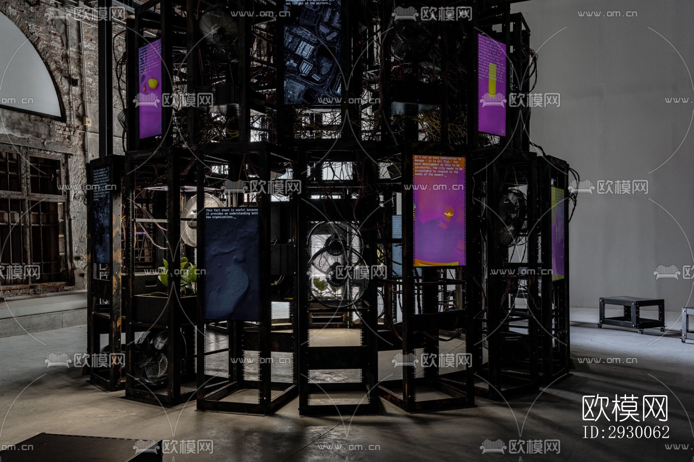 工业风展览展厅效果图下载（渲染图11）