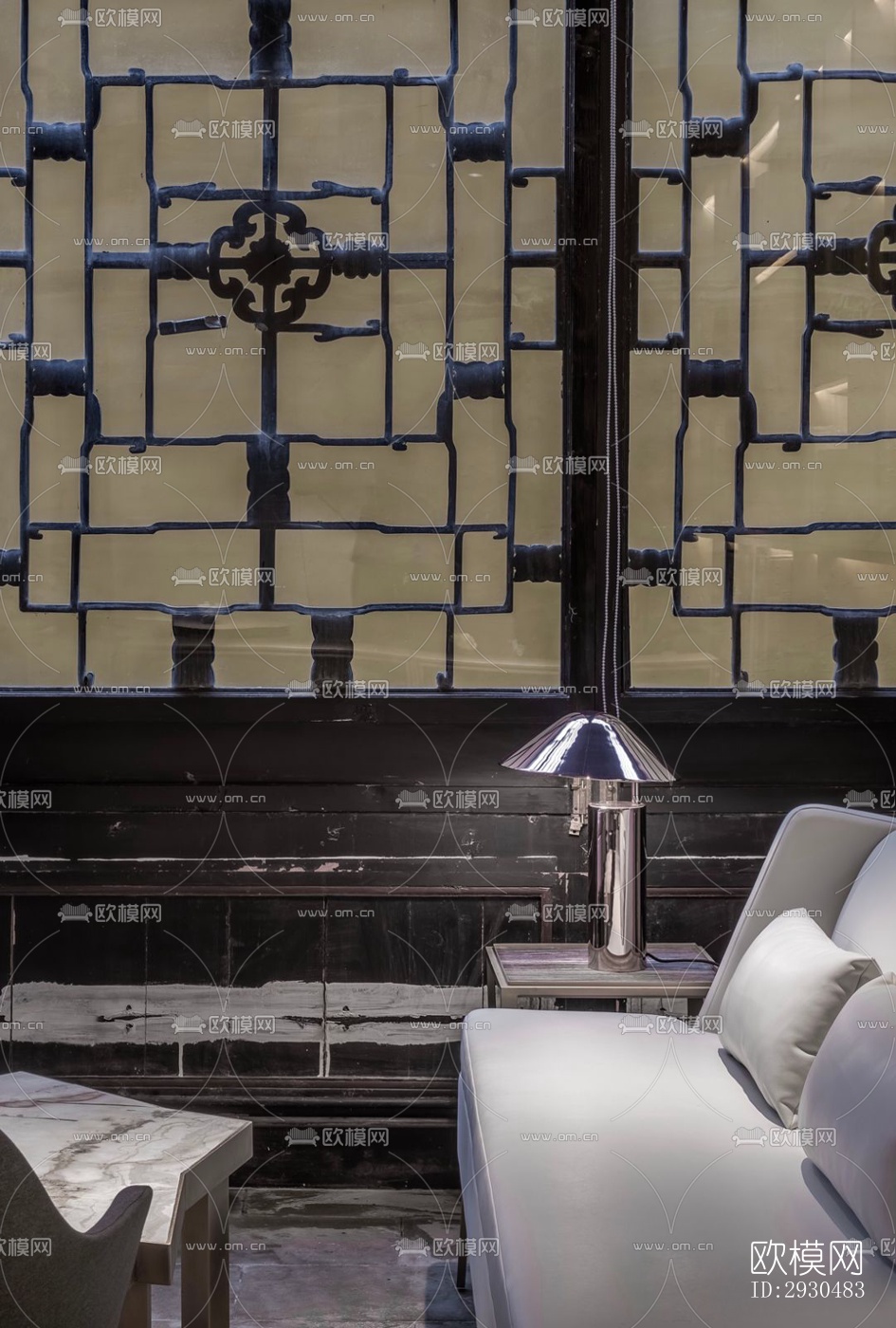 中式酒店民宿效果图下载（渲染图11）