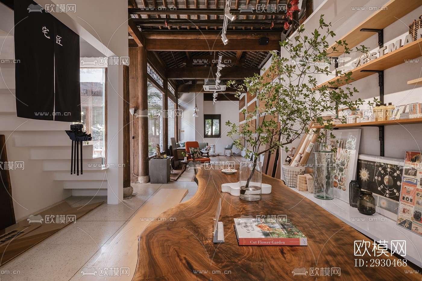 中式酒店民宿效果图下载（渲染图13）