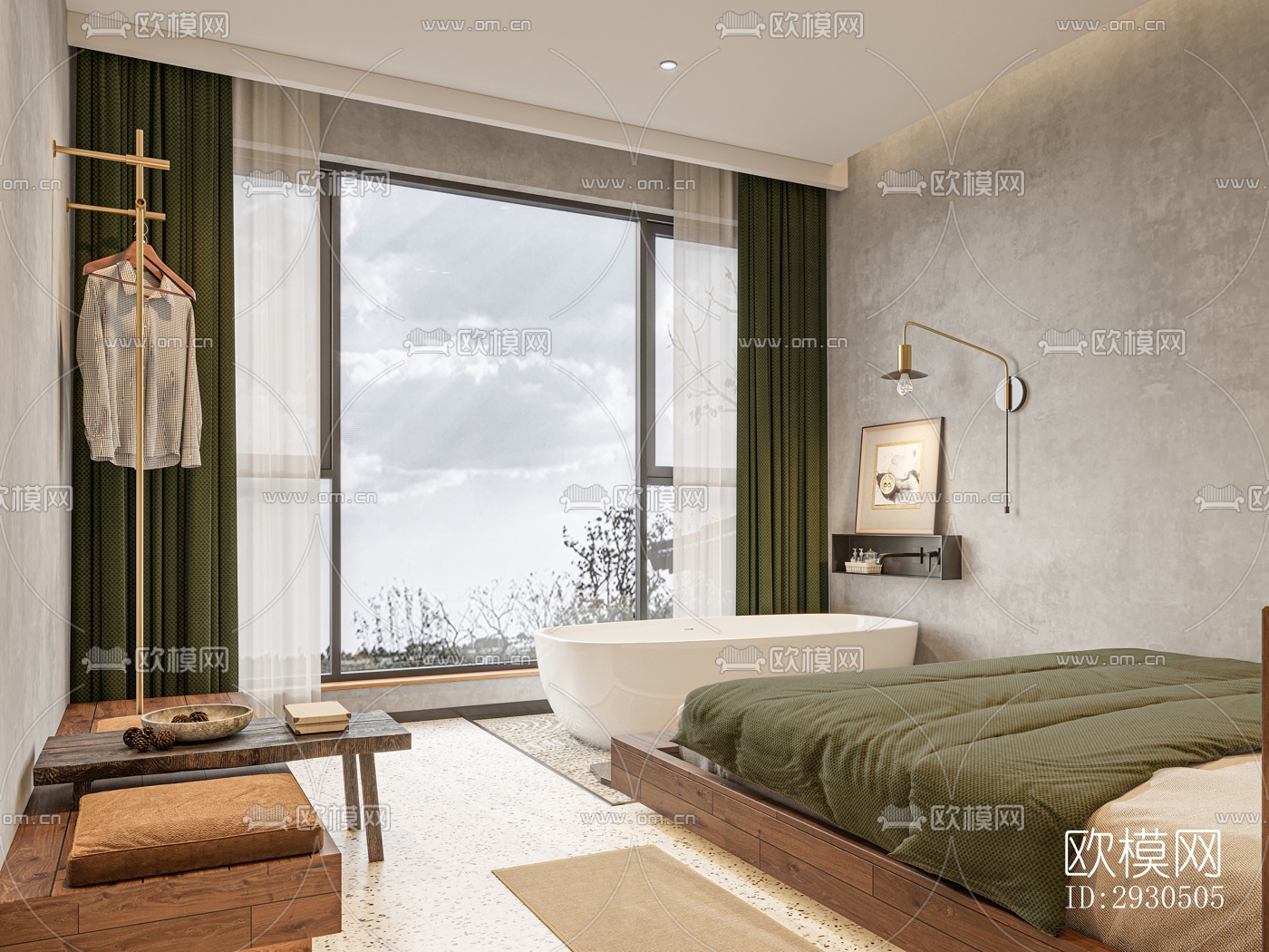 侘寂酒店民宿效果图下载（渲染图6）