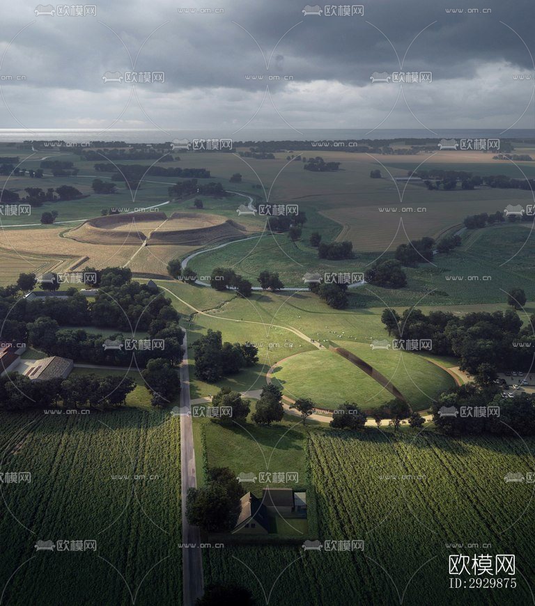 现代乡村景观效果图下载（渲染图5）