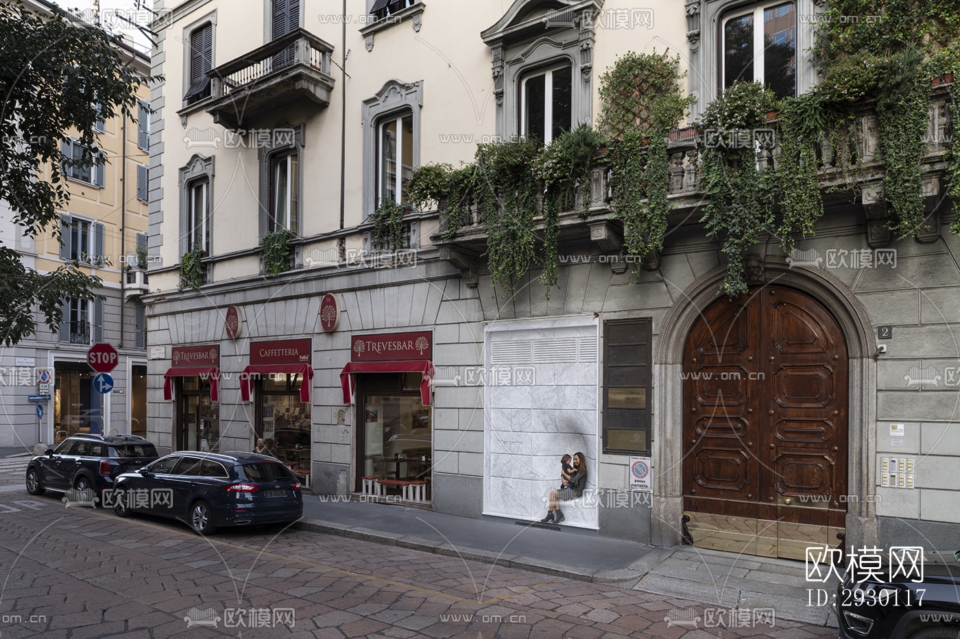 欧式展览展厅效果图下载（渲染图1）