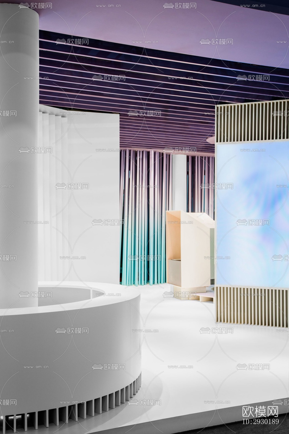 现代展览展厅效果图下载（渲染图9）