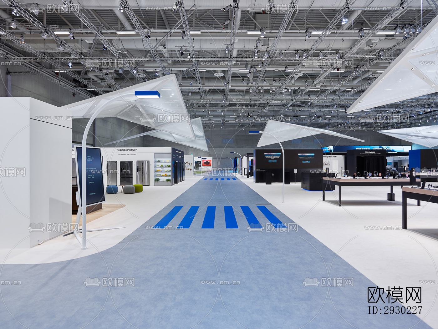 现代展览展厅效果图下载（渲染图5）