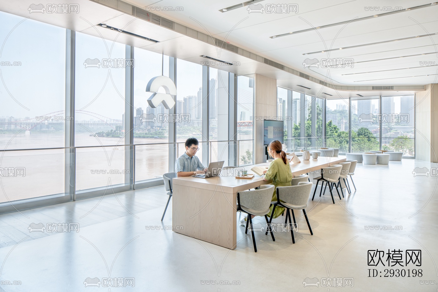 现代展览展厅效果图下载（渲染图4）