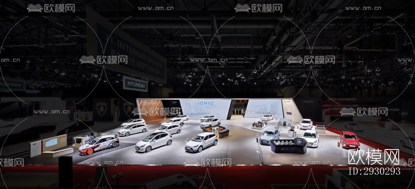 现代展览展厅效果图下载（渲染图1）