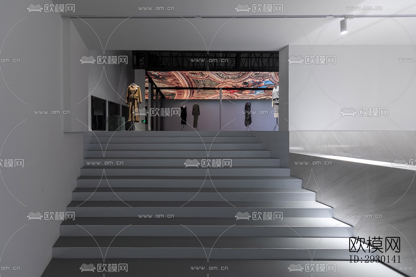 现代展览展厅效果图下载（渲染图1）