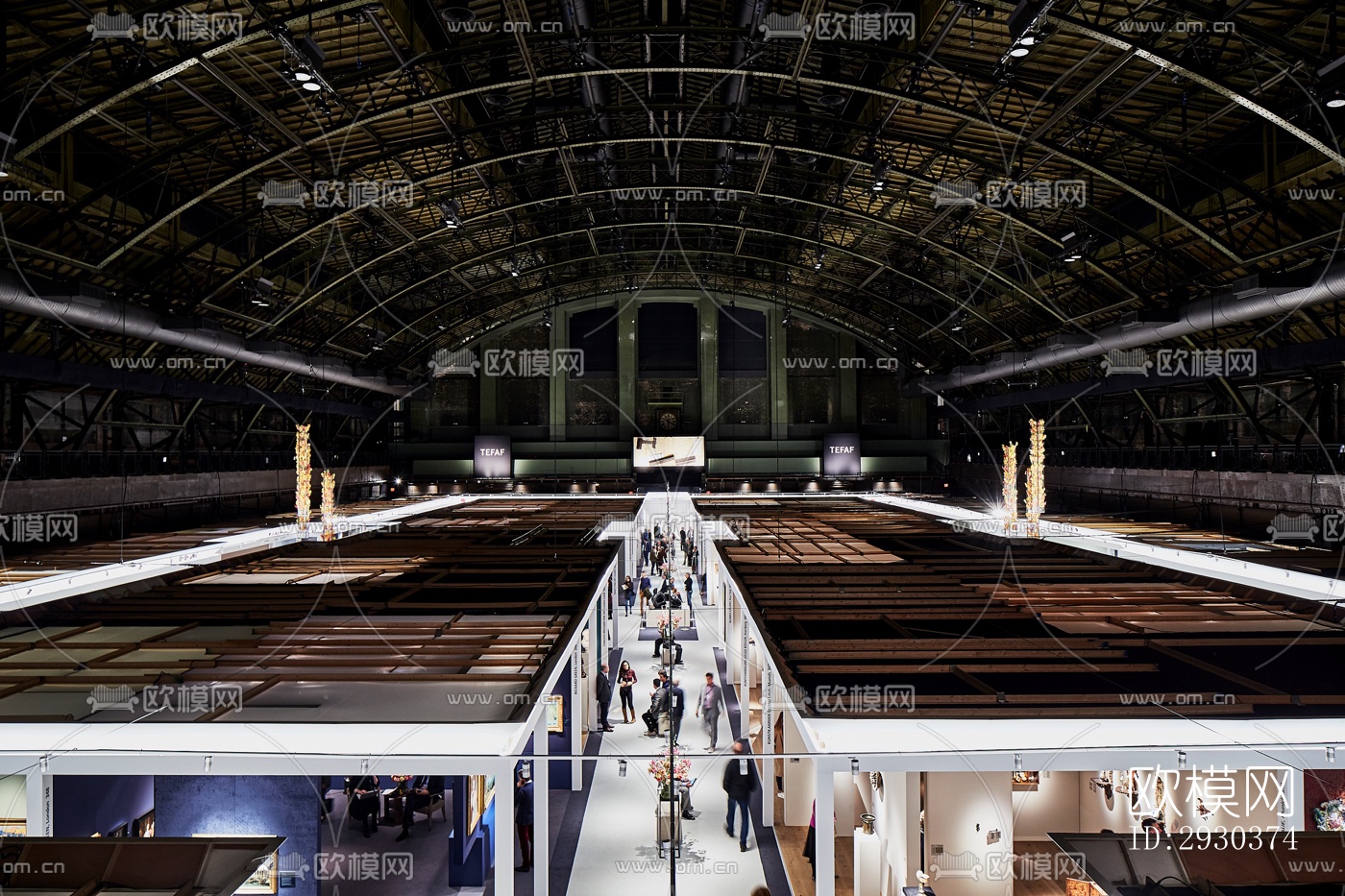 美式展览展厅效果图下载（渲染图12）