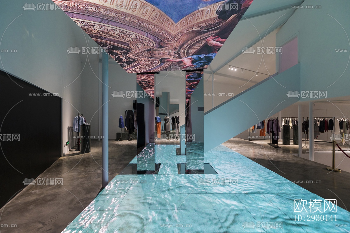 现代展览展厅效果图下载（渲染图6）