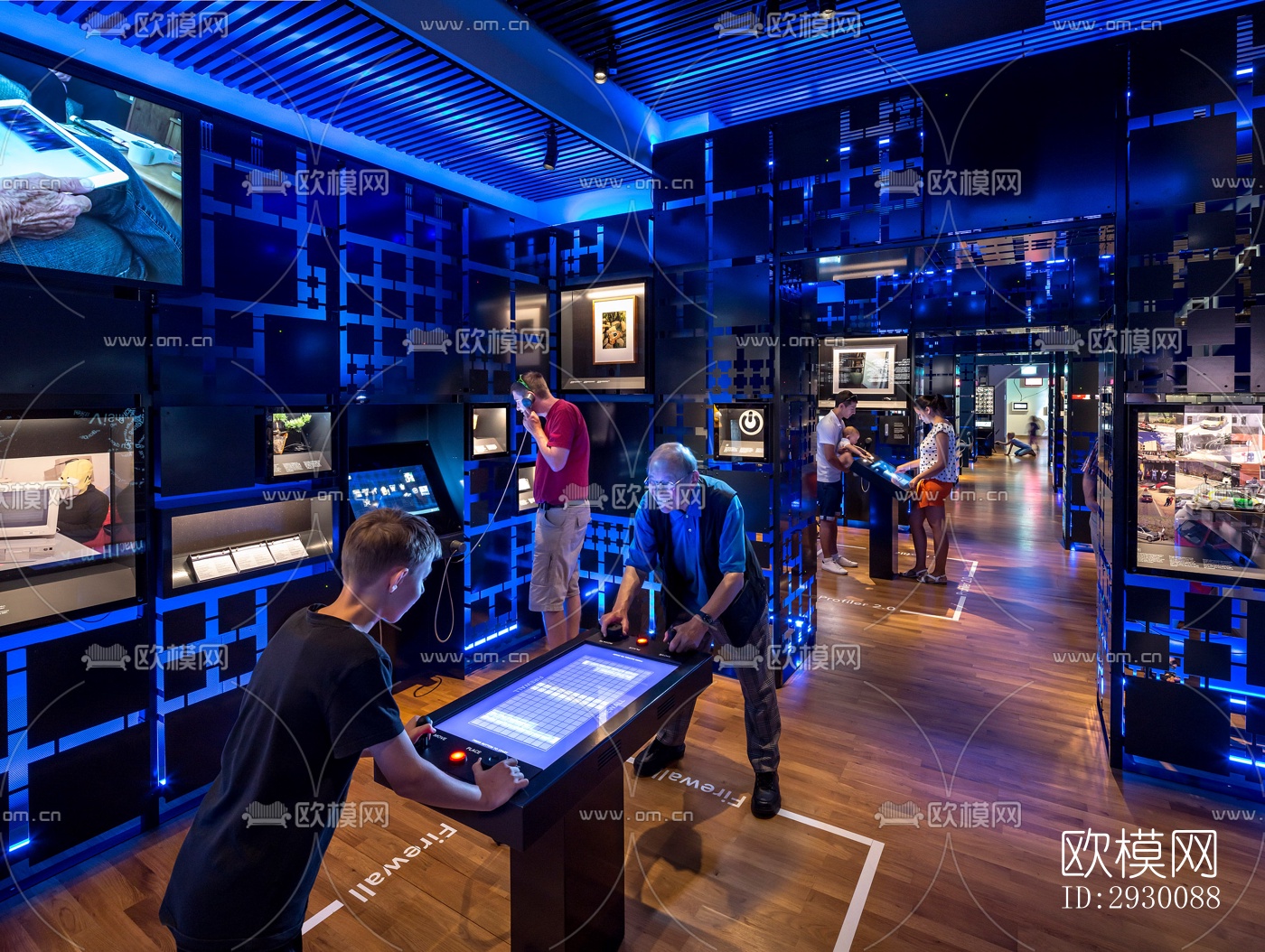 工业风展览展厅效果图下载（渲染图5）