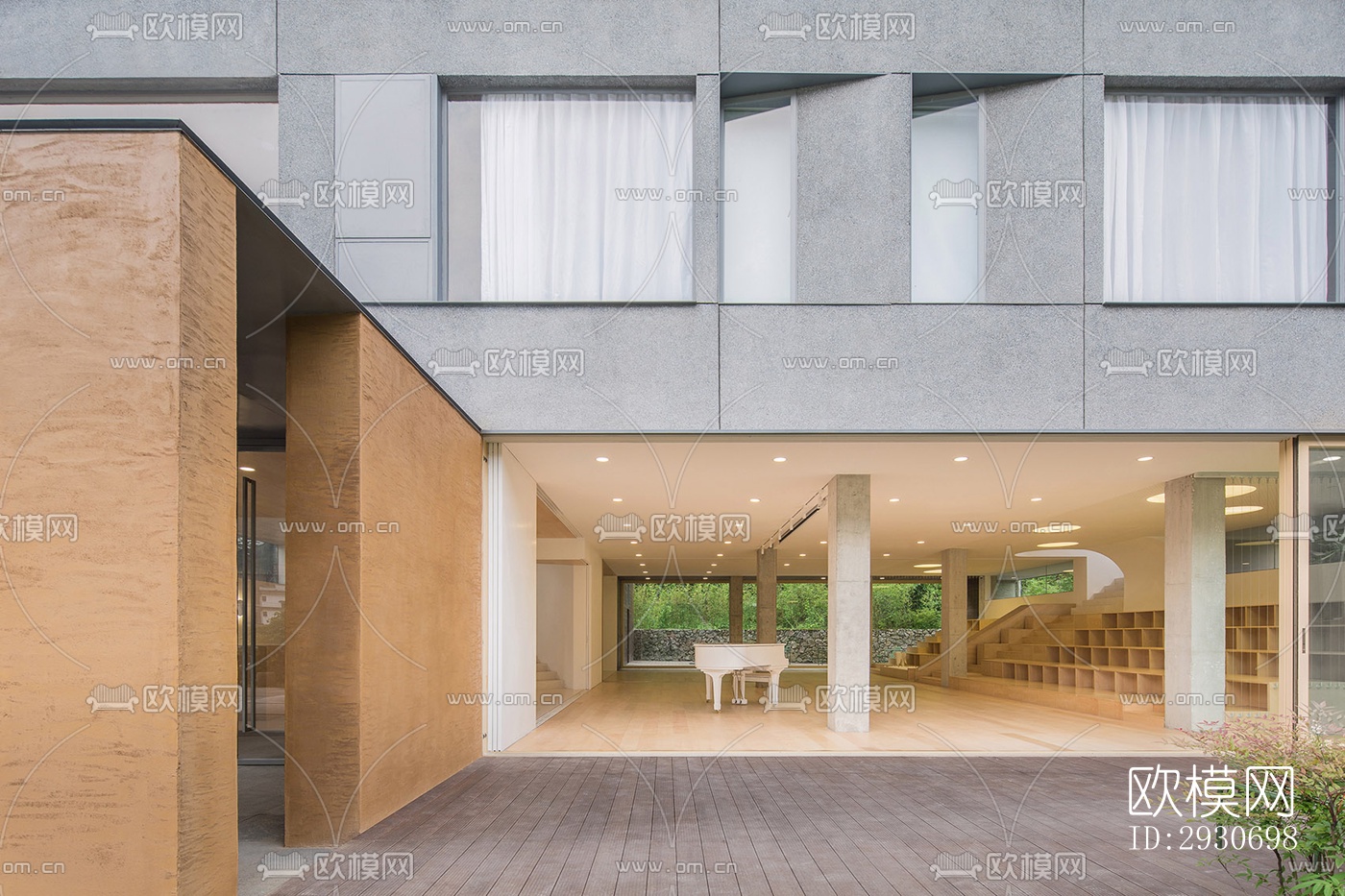 现代酒店民宿效果图下载（渲染图11）