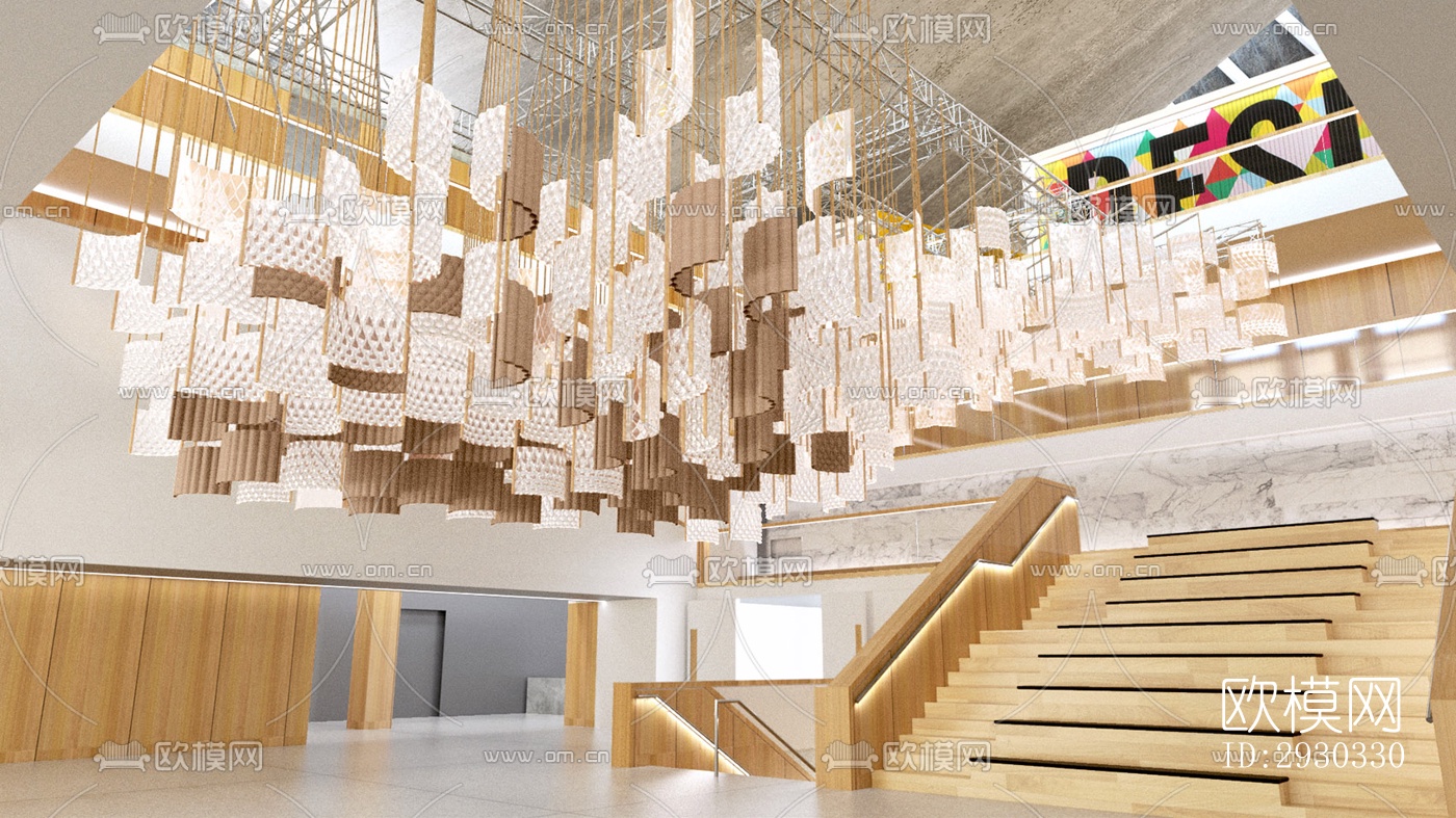 现代展览展厅效果图下载（渲染图12）