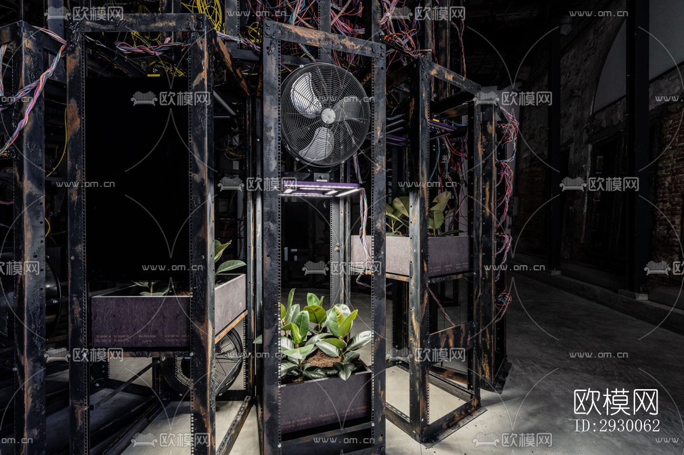 工业风展览展厅效果图下载（渲染图9）