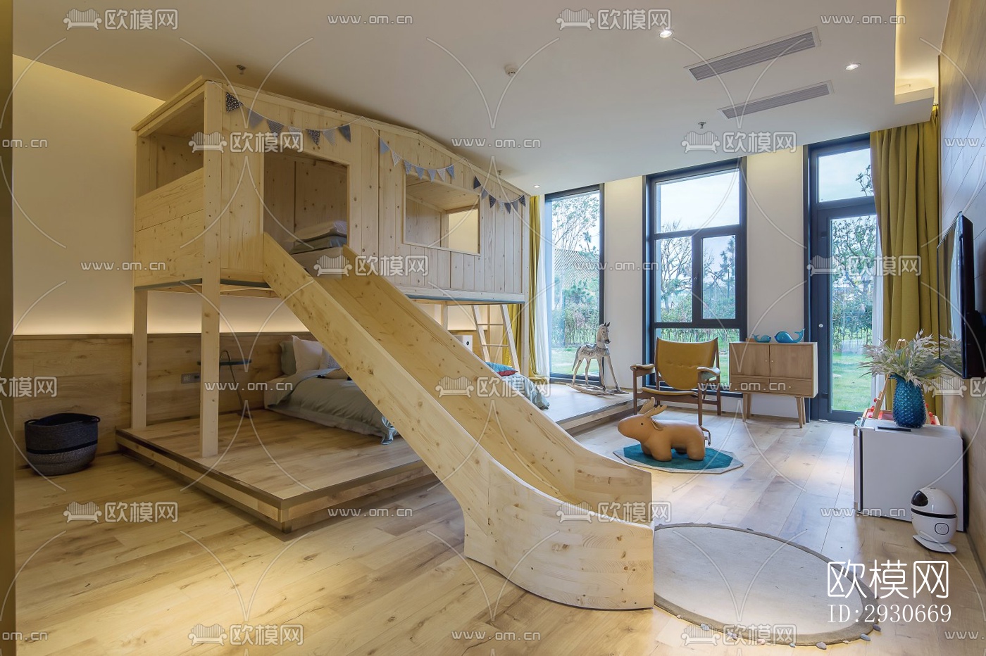 现代酒店民宿效果图下载（渲染图14）