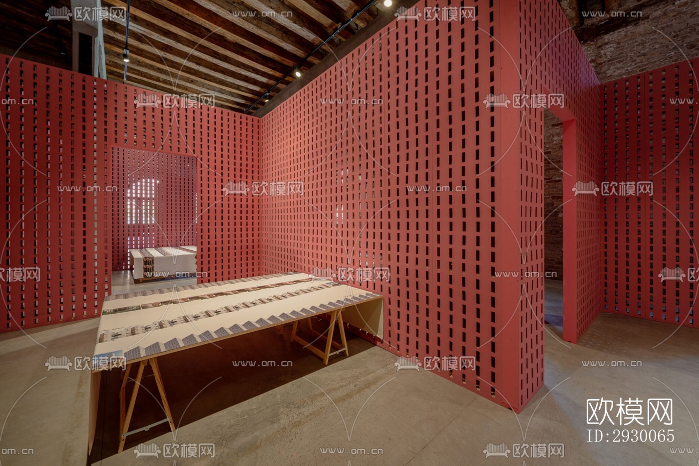 工业风展览展厅效果图下载（渲染图10）