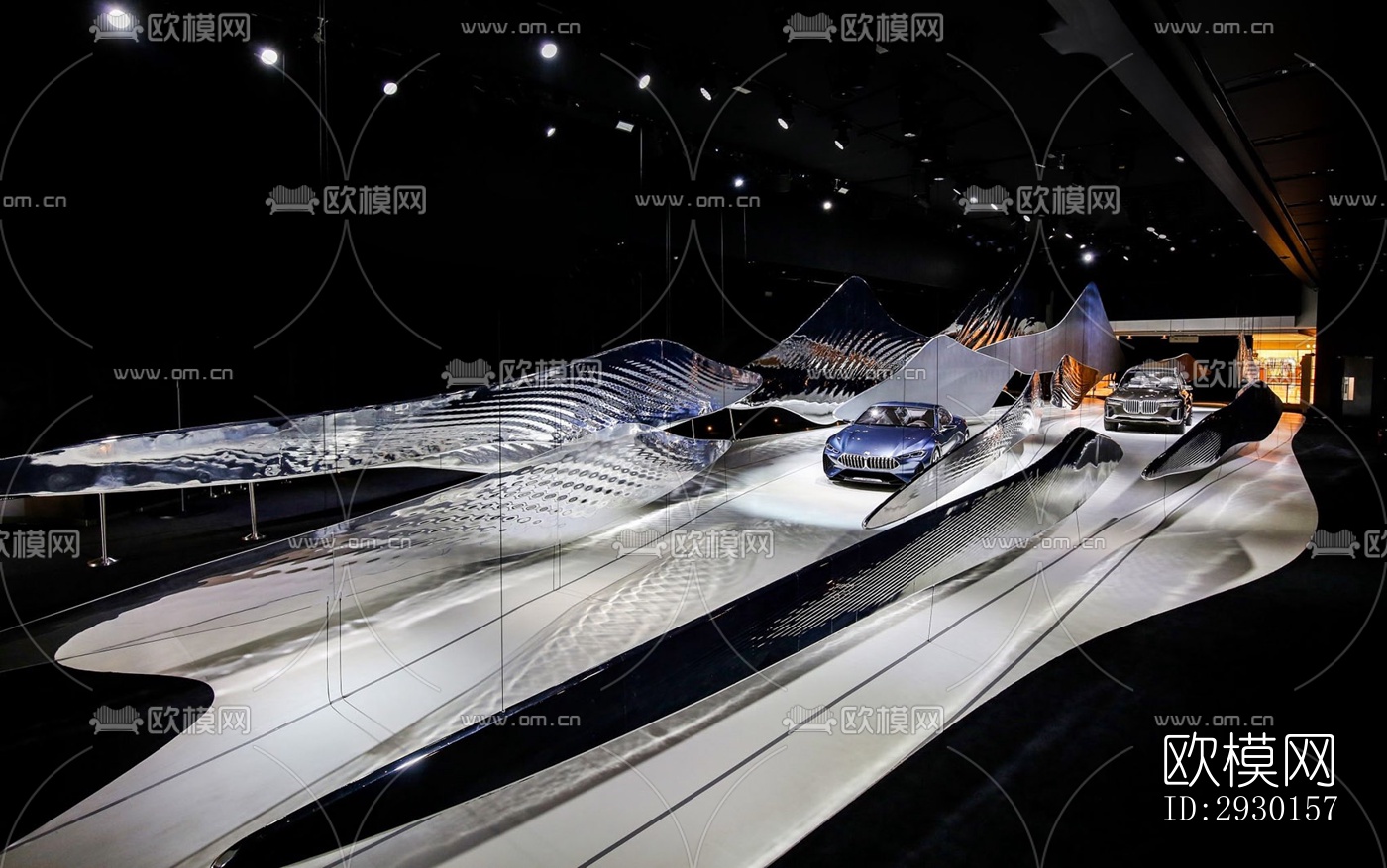 现代展览展厅效果图下载（渲染图1）