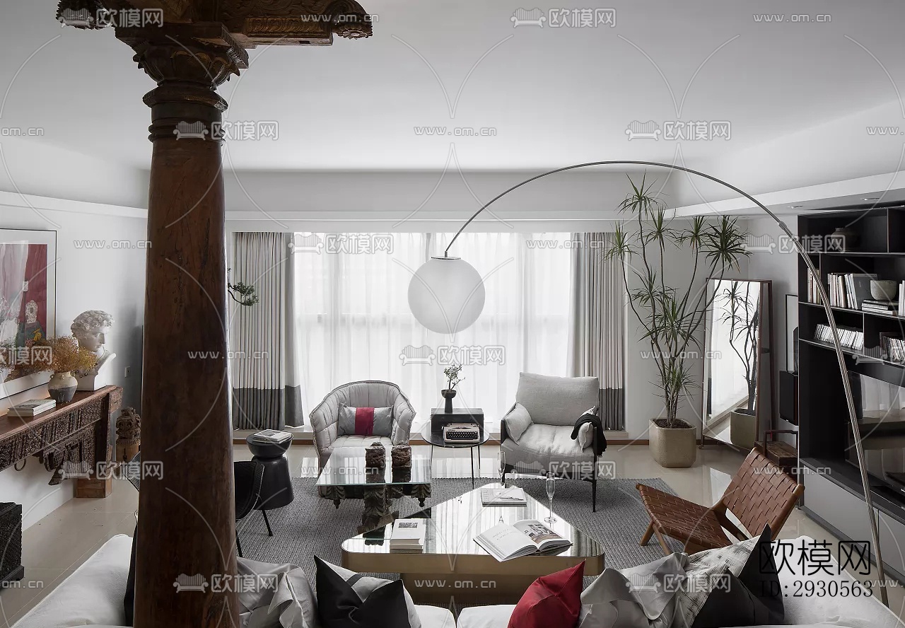 后现代酒店民宿效果图下载（渲染图11）