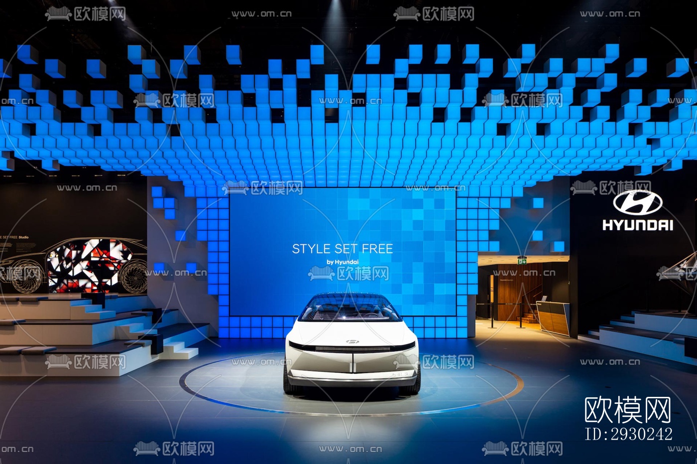 现代展览展厅效果图下载（渲染图11）