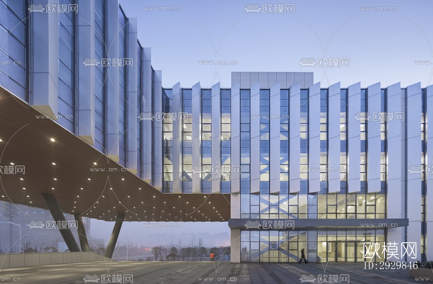 现代文体建筑效果图下载（渲染图3）