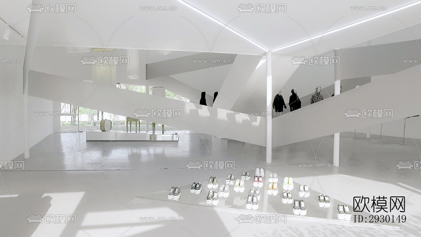 现代展览展厅效果图下载（渲染图8）