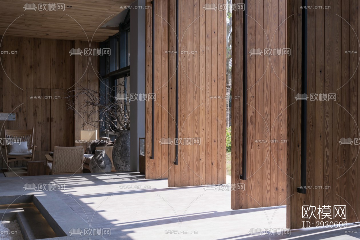 新中式酒店民宿效果图下载（渲染图1）