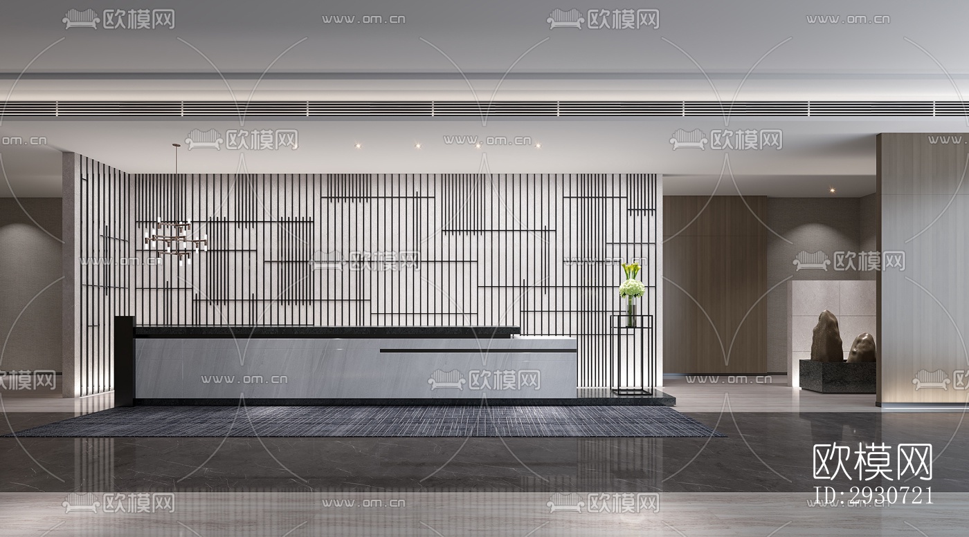 现代酒店民宿效果图下载（渲染图4）